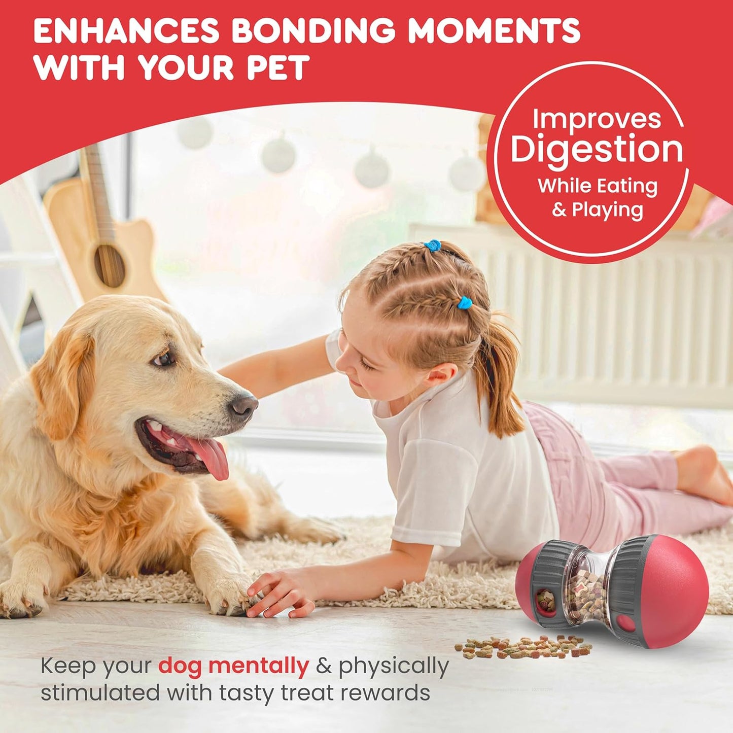 Interactive Dog Toys -Dog Puzzles for Smart Dogs-Snoop Dog Toy & Enrichment Toys for Dogs–Durable Dog Treat Toys to Keep Them Busy-Topple Dog Toy-Boredom Busters for Dogs