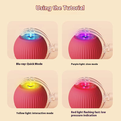 Cat Interactive Ball Toys Automatic Rolling Ball for Kitten Rechargeable Smart Pet Electric Toys with Teaser Sensor Cat Ball Toy