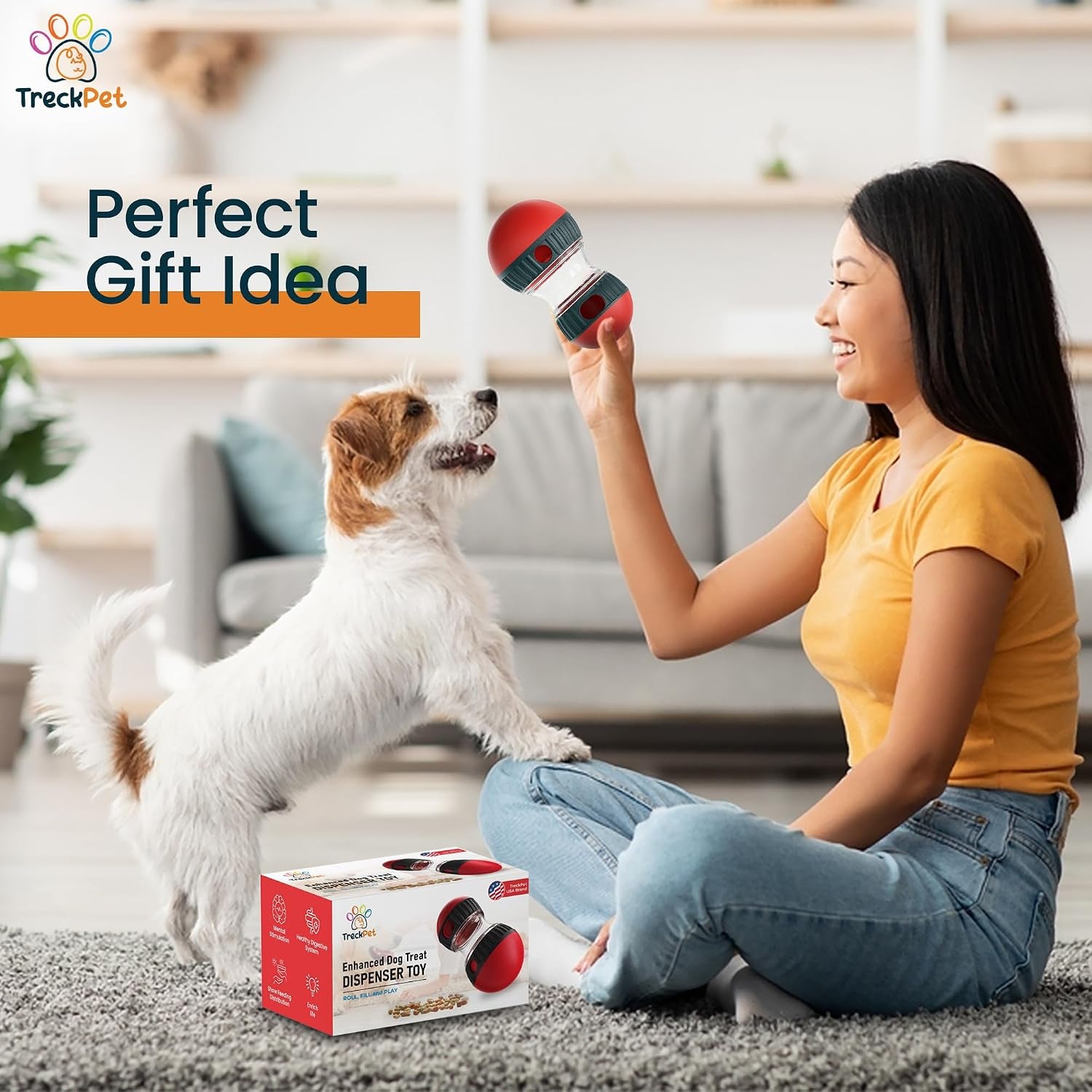 Interactive Dog Toys -Dog Puzzles for Smart Dogs-Snoop Dog Toy & Enrichment Toys for Dogs–Durable Dog Treat Toys to Keep Them Busy-Topple Dog Toy-Boredom Busters for Dogs