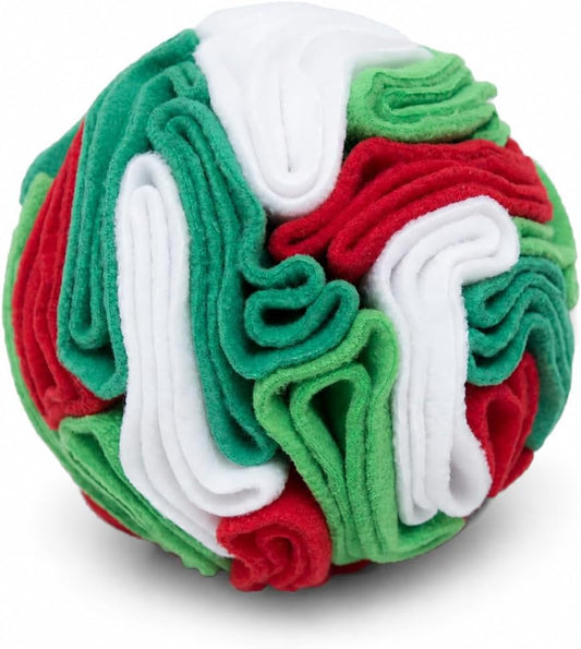 Multi-Color Snuffle Ball for Dogs, Nature-Themed Camouflage Slow Feeder Toy, Dirt-Hiding Design for Indoor/Outdoor Mental Enrichment, Puzzle Game for All Breed Sizes,Machine Washable