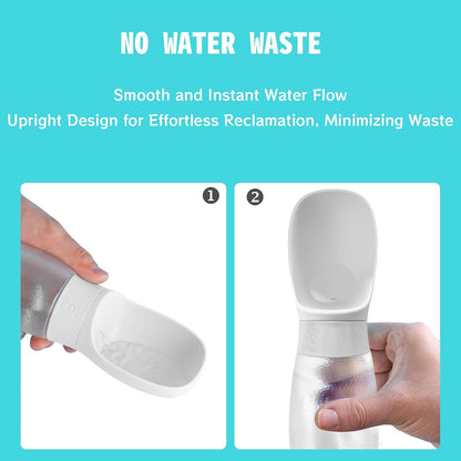 Dog Water Bottle, 19Oz Leak Proof Portable Puppy Water Dispenser with Drinking Feeder for Pets Outdoor Walking, Hiking, Travel, BPA Free Food Grade Plastic