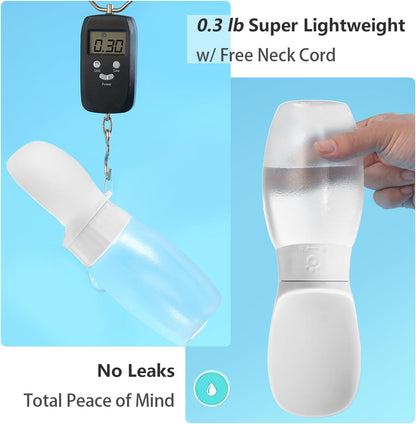 Dog Water Bottle, 19Oz Leak Proof Portable Puppy Water Dispenser with Drinking Feeder for Pets Outdoor Walking, Hiking, Travel, BPA Free Food Grade Plastic