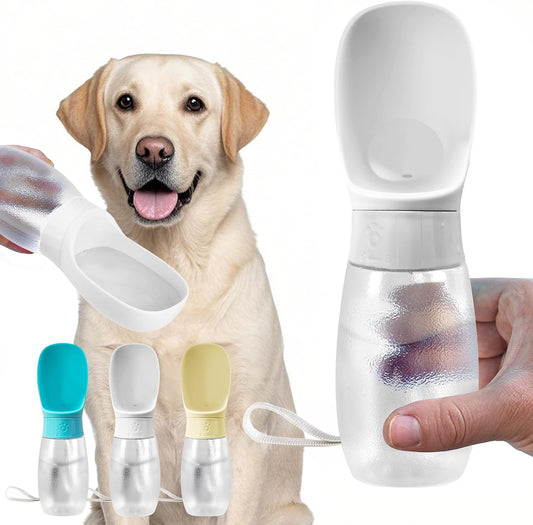 Dog Water Bottle, 19Oz Leak Proof Portable Puppy Water Dispenser with Drinking Feeder for Pets Outdoor Walking, Hiking, Travel, BPA Free Food Grade Plastic